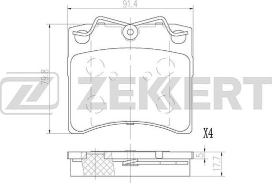 Zekkert BS-2992 - Kit pastiglie freno, Freno a disco autozon.pro