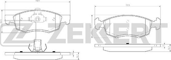 Zekkert BS-2940 - Kit pastiglie freno, Freno a disco autozon.pro