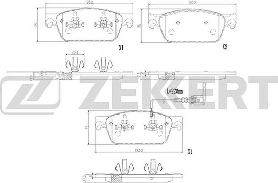 Zekkert BS-2948 - Kit pastiglie freno, Freno a disco autozon.pro