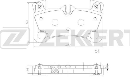 Zekkert BS-2943 - Kit pastiglie freno, Freno a disco autozon.pro