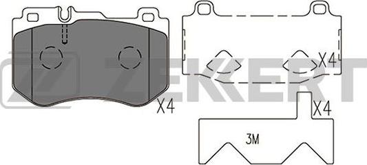 Zekkert BS-2959 - Kit pastiglie freno, Freno a disco autozon.pro