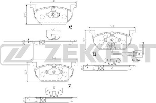 Zekkert BS-2955 - Kit pastiglie freno, Freno a disco autozon.pro