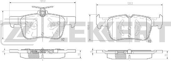 Zekkert BS-2957 - Kit pastiglie freno, Freno a disco autozon.pro