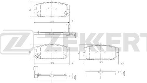 Zekkert BS-2961 - Kit pastiglie freno, Freno a disco autozon.pro