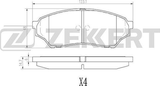 Zekkert BS-2962 - Kit pastiglie freno, Freno a disco autozon.pro