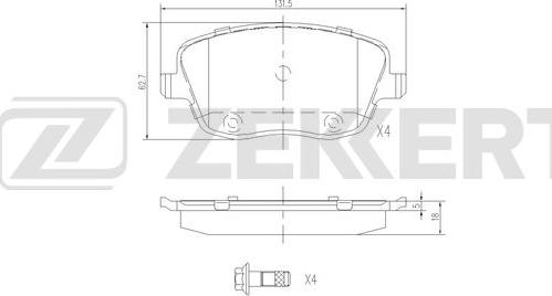 Zekkert BS-2903 - Kit pastiglie freno, Freno a disco autozon.pro