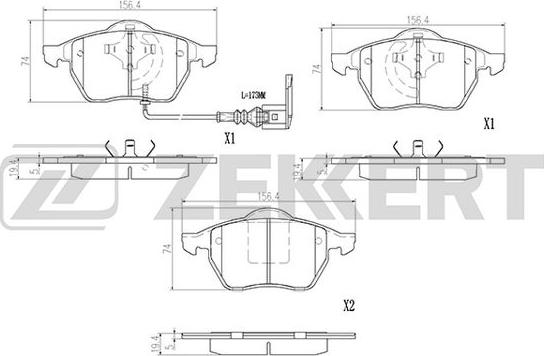 Zekkert BS-2902 - Kit pastiglie freno, Freno a disco autozon.pro