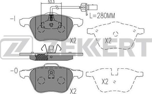 Zekkert BS-2914 - Kit pastiglie freno, Freno a disco autozon.pro