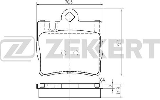 Zekkert BS-2911 - Kit pastiglie freno, Freno a disco autozon.pro