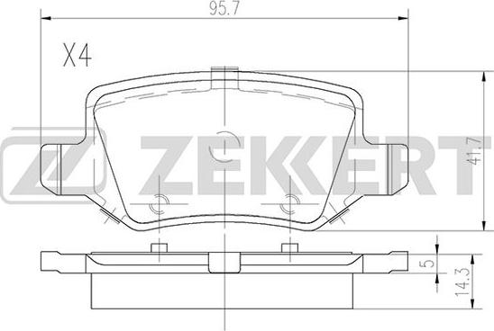 Zekkert BS-2918 - Kit pastiglie freno, Freno a disco autozon.pro