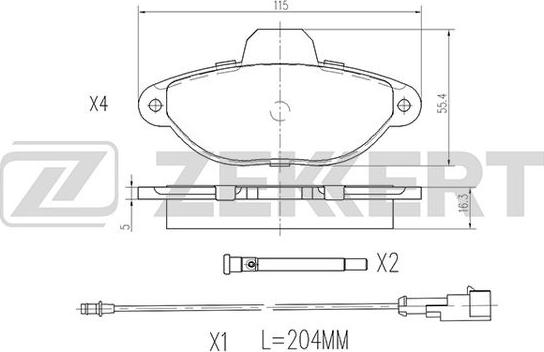 Zekkert BS-2939 - Kit pastiglie freno, Freno a disco autozon.pro