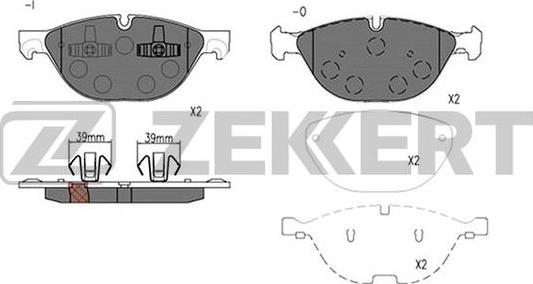 Zekkert BS-2936 - Kit pastiglie freno, Freno a disco autozon.pro