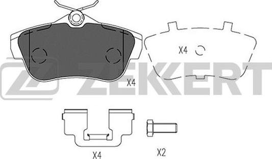 Zekkert BS-2938 - Kit pastiglie freno, Freno a disco autozon.pro