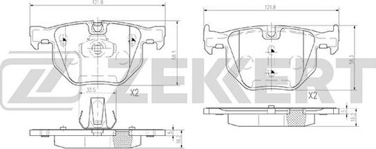 Zekkert BS-2937 - Kit pastiglie freno, Freno a disco autozon.pro