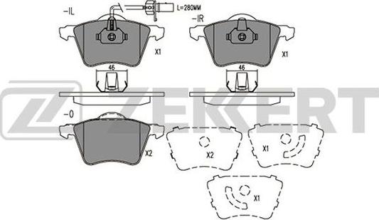 Zekkert BS-2925 - Kit pastiglie freno, Freno a disco autozon.pro