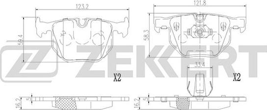 Zekkert BS-2922 - Kit pastiglie freno, Freno a disco autozon.pro