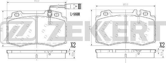 Zekkert BS-2927 - Kit pastiglie freno, Freno a disco autozon.pro