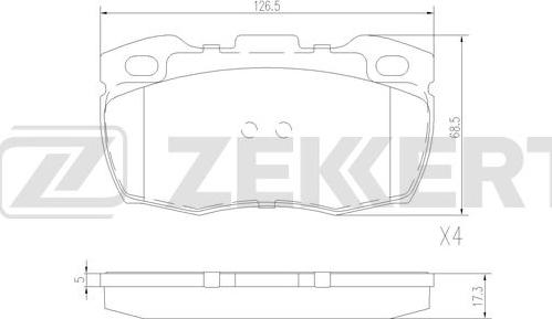 Zekkert BS-2976 - Kit pastiglie freno, Freno a disco autozon.pro