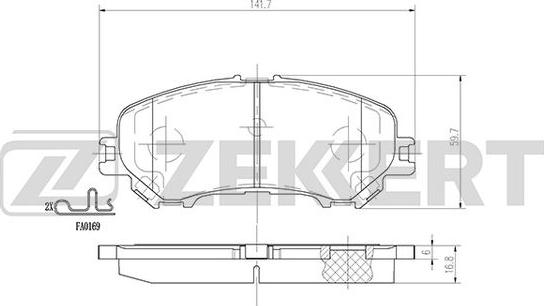 Zekkert BS-2973 - Kit pastiglie freno, Freno a disco autozon.pro