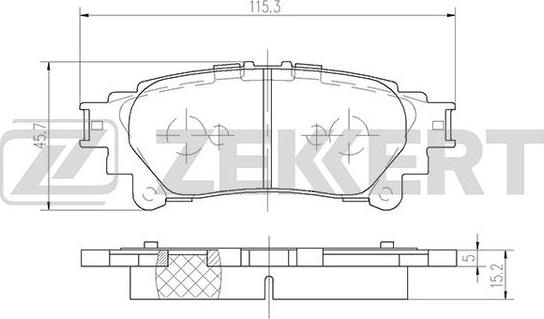 Zekkert BS-2972 - Kit pastiglie freno, Freno a disco autozon.pro