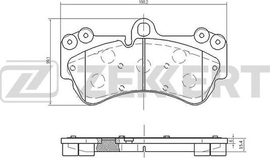 Zekkert BS-2449 - Kit pastiglie freno, Freno a disco autozon.pro