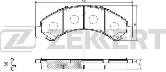 Zekkert BS-2454 - Kit pastiglie freno, Freno a disco autozon.pro