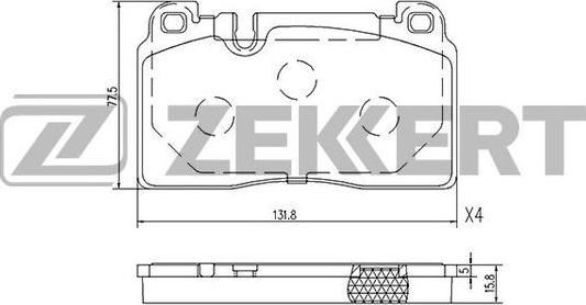 Zekkert BS-2456 - Kit pastiglie freno, Freno a disco autozon.pro