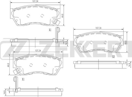 Zekkert BS-2431 - Kit pastiglie freno, Freno a disco autozon.pro