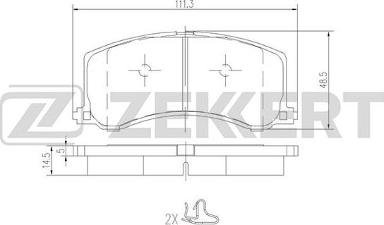 Zekkert BS-2432 - Kit pastiglie freno, Freno a disco autozon.pro