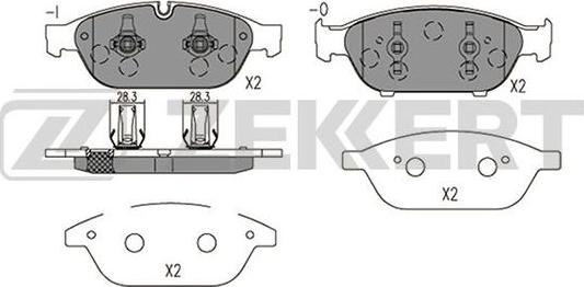 Zekkert BS-2425 - Kit pastiglie freno, Freno a disco autozon.pro