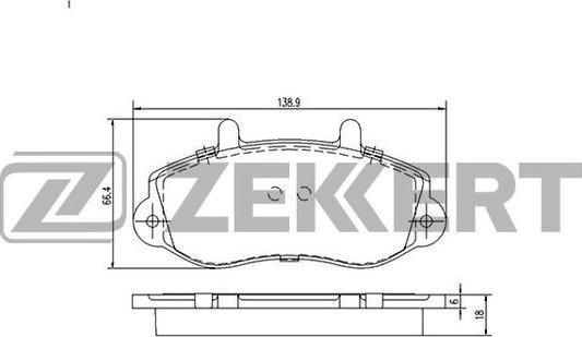 Zekkert BS-2420 - Kit pastiglie freno, Freno a disco autozon.pro