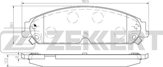 Zekkert BS-2428 - Kit pastiglie freno, Freno a disco autozon.pro