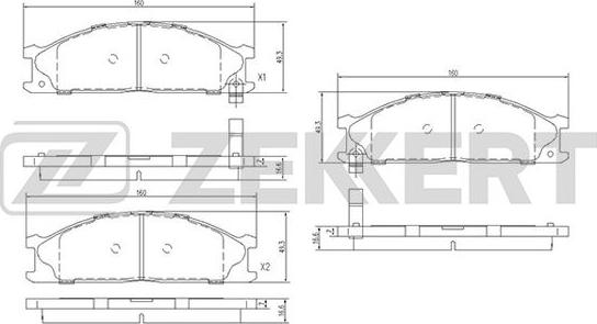 Zekkert BS-2518 - Kit pastiglie freno, Freno a disco autozon.pro