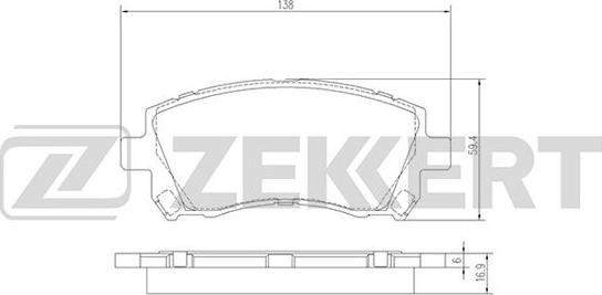 Zekkert BS-2580 - Kit pastiglie freno, Freno a disco autozon.pro