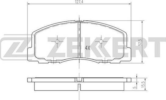 Zekkert BS-2534 - Kit pastiglie freno, Freno a disco autozon.pro