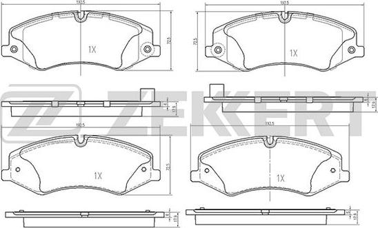 Zekkert BS-2531 - Kit pastiglie freno, Freno a disco autozon.pro