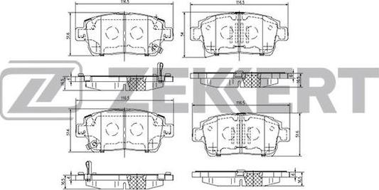 Zekkert BS-2695 - Kit pastiglie freno, Freno a disco autozon.pro