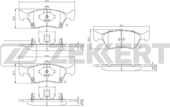 Zekkert BS-2692 - Kit pastiglie freno, Freno a disco autozon.pro