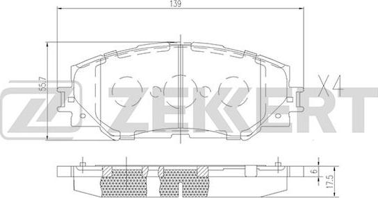 Zekkert BS-2683 - Kit pastiglie freno, Freno a disco autozon.pro