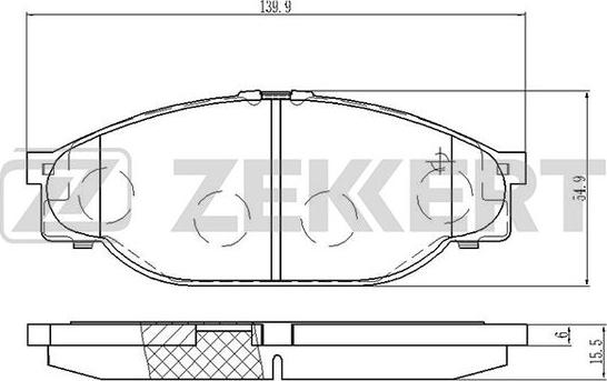 Zekkert BS-2090 - Kit pastiglie freno, Freno a disco autozon.pro