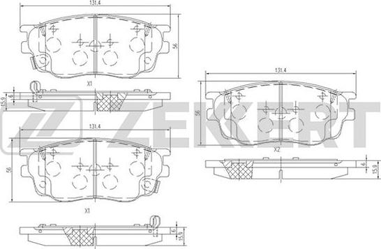 Zekkert BS-2063 - Kit pastiglie freno, Freno a disco autozon.pro