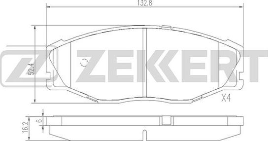 Zekkert BS-2085 - Kit pastiglie freno, Freno a disco autozon.pro