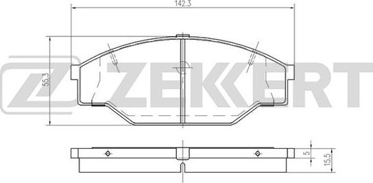 Zekkert BS-2088 - Kit pastiglie freno, Freno a disco autozon.pro