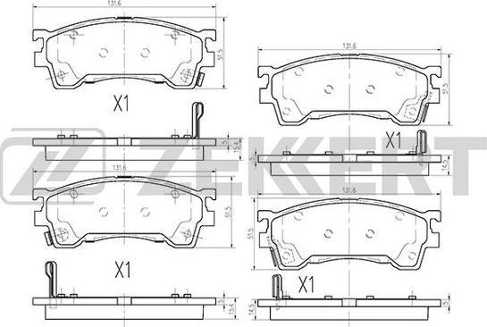 Zekkert BS-2036 - Kit pastiglie freno, Freno a disco autozon.pro