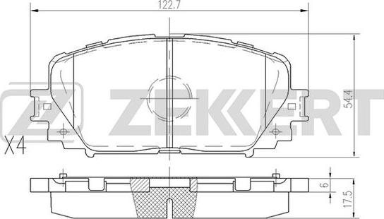 Zekkert BS-2079 - Kit pastiglie freno, Freno a disco autozon.pro