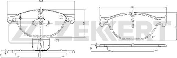 Zekkert BS-2144 - Kit pastiglie freno, Freno a disco autozon.pro