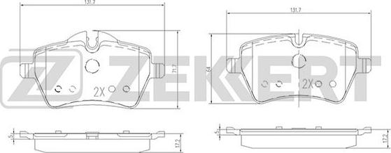 Zekkert BS-2140 - Kit pastiglie freno, Freno a disco autozon.pro