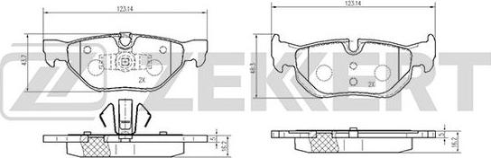 Zekkert BS-2148 - Kit pastiglie freno, Freno a disco autozon.pro