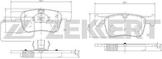 Zekkert BS-2143 - Kit pastiglie freno, Freno a disco autozon.pro