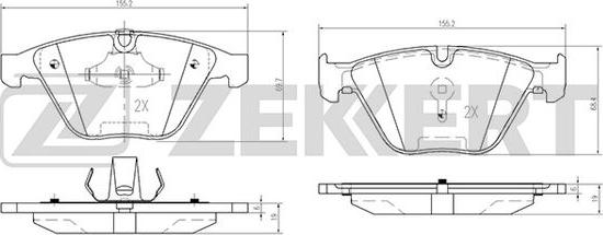 Zekkert BS-2142 - Kit pastiglie freno, Freno a disco autozon.pro